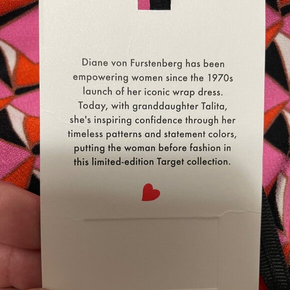 Diane Von Furstenberg Dress Womens 14 Pink Retro Geo Limited Edition Target NEW - Picture 7 of 10